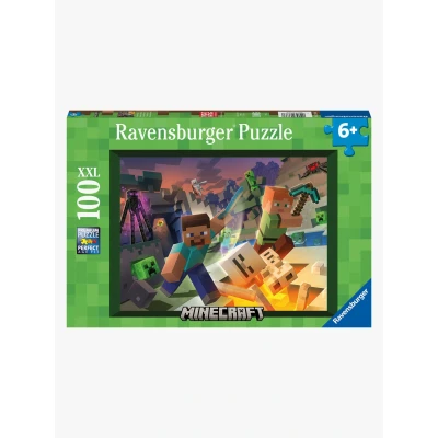 Bild av Ravensburger Minecraft pussel, pussel för 6+ år gamla barn, pedagogiskt och stimulerande spel, XXL 100 bitars