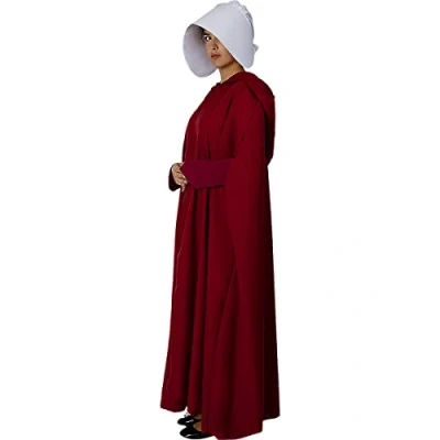 Bild av Funidelia Maskeraddräkt The Handmaids Tale för dam Filmer &amp; Serier, Betjänt, Hushållerska vuxen och roliga tillbehör fester, karneval Halloween Storlek L XL Röd