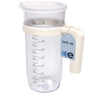 Bild av Anakel Home Mätkopp med lock kapacitet 1 l I handmixer mätbägare robust plast