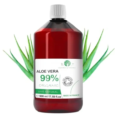 Bild av Organic Aloe Vera Juice 99.99% Cold Pressed, Genuine, Liquid, Without thickeners (500 ml I 17.03 Fl. oz)