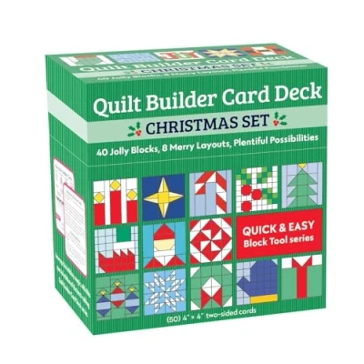 Bild av Quilt Builder Card Deck Christmas Set: 40 Jolly Blocks, 8 Merry Layouts, Plentiful Possibilities