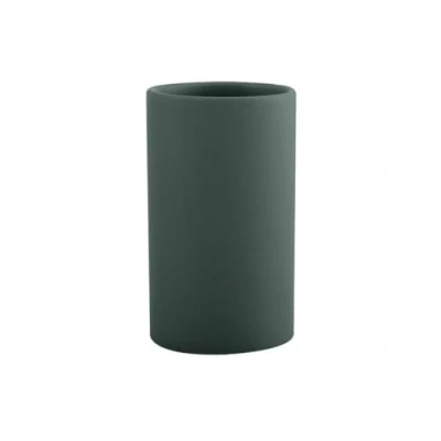 Bild av Spirella Tandborstkopp tandborsthållare keramiskt rör 7 x 11,5 cm mörkgrön matt