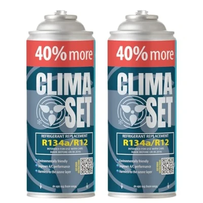 Bild av Clima Set gasersättning R134a 2 x 235 g för billuftkonditionering bilar 19952016 kylmedel bilens luftkonditionering gas luftkonditionering.