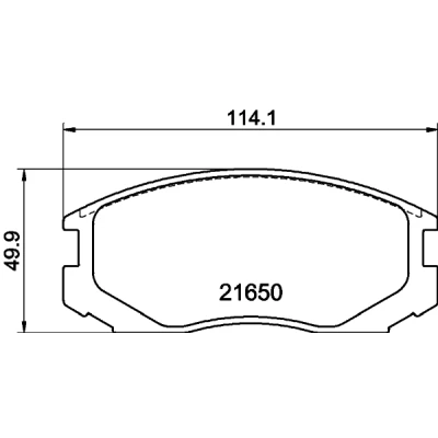 Bild av HELLA 8DB 355 017 161 Jeu de plaquettes frein avec indicateur d&#039;usure accessoires DAIHATSU: Terios I, II, MITSUBISHI: COLT 5, 4