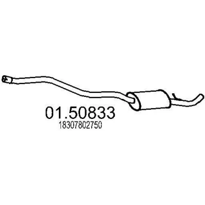 Bild av MTS 01.50833 Silencieux Intermédiaire 2180 BMW: 1 5 portes, 3 portes