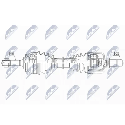Bild av Drivaxel, framaxel vänster, citroën c4 cactus, cactus van, 1611524380, 9677477080