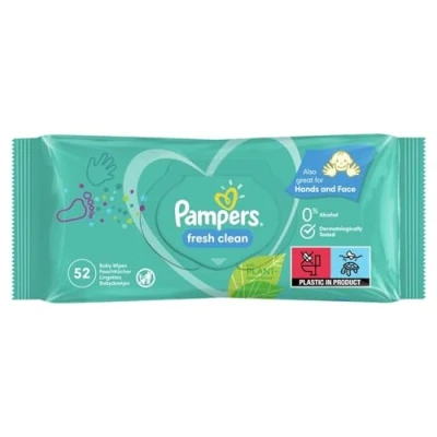 Bild av Pampers 110457327 Våtservetter, Vit, 52 st