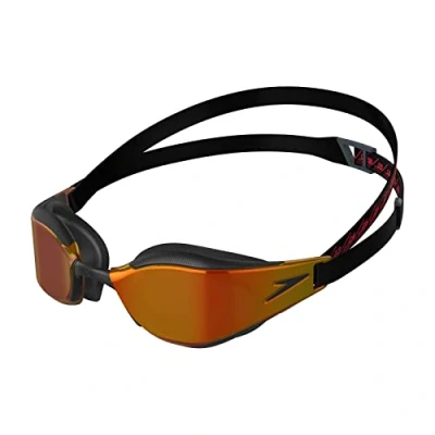 Bild av Speedo Unisex Fastskin Hyper Elite spegel simglasögon, svart/oxid grå/eld guld, en storlek