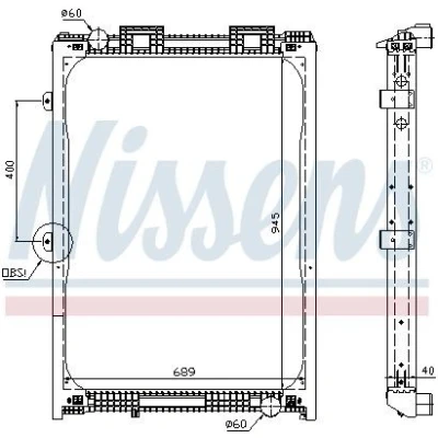 Bild av Kylare, motorkylning NISSENS 62870A