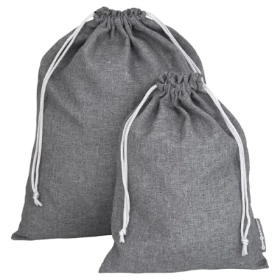 Bild av Bigso Box of Sweden Set med 2 tvättpåsar för resor klädpåse av polyester resväskan eller lätt resväska smutstvätt, skor mera grå, GRÅ, M, Uppsättning