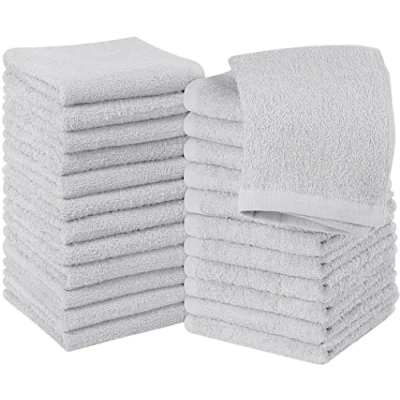 Bild av Utopia Towels Cotton tvättlappsset förpackning med 24100% ringspunnen bomull, flanell ansiktshanddukar av högsta kvalitet, mycket absorberande och mjuk känsla fingertoppshanddukar (24 pack,