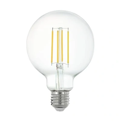 Bild av EGLO connect.z Smart Home LED lampor E27, G95, ZigBee, app och röststyrning, dimbar, varmvit, 806 Lumen, 6 W, vintage glödlampa klar