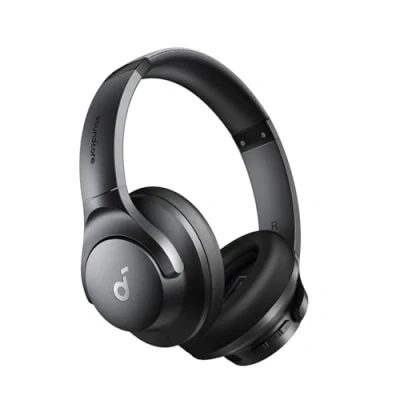 Bild av Soundcore by Anker Q20i hybrida hörlurar, aktiv brusreducering, trådlös over ear, Bluetooth, 40 timmars ANC speltid, högupplöst ljud, kraftfull bas, app anpassbar, Transparency läge