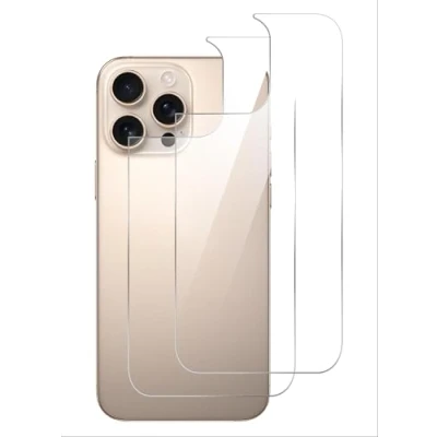 Bild av GIOPUEY Ryggskydd kompatibelt med iPhone 16 Pro, utmärkta kvalitetsmaterial mjuk TPU Pro bakskyddsfilm klar [2 pack]