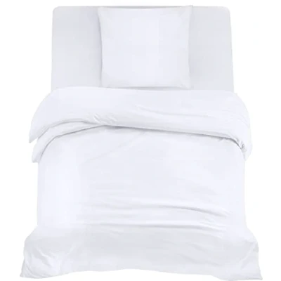 Bild av Utopia Bedding 3 Piece Sängkläder Set Mjuk borstad Microfiber Polyester Påslakan (135x200cm), Spännlakan (90x200cm) med Kuddfodral (80x80cm), Vit