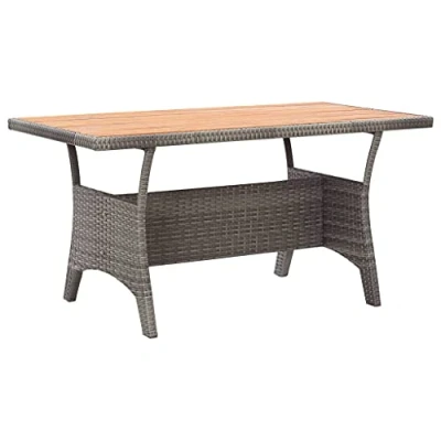 Bild av vidaXL Trädgårdsbord grå 120x70x66 cm massivt akaciaträ, utomhusbord, matbord, bord, uteplatsbord, middagsbord, trädgårdsmöbel