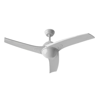 Bild av EVVO Takfläkt med ljus och fjärrkontroll V522, 26 W DC motor, tyst, Ø 132 cm, 3 blad, 6 hastigheter, timer (modell V522 vit finish)