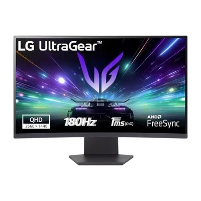 Bild av LG 27GS60QC B Ultragear bildskärm, 27 tums QHD, 2560 x 1440, VA panel, 16:9, HDMI, 1 ms, 180Hz, FreeSync, universell anslutning, färg grålila