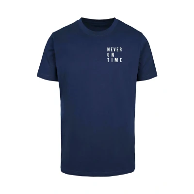 Bild av Merchcode Never ON TIME Tshirt med print, Storlek: Large, Light navy