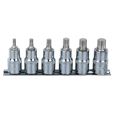 Bild av KS Tools 918.0645 1/4&quot;CHROMEplus Bit jackmutter sats XZN, 6 delars