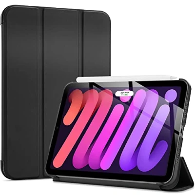 Bild av ProCase Fodral Skal Smart Folio Slimmat Cover Case till iPad Mini 6 (Sjätte Generationen, 2021, 8,3 tums) med Pennhållare Svart