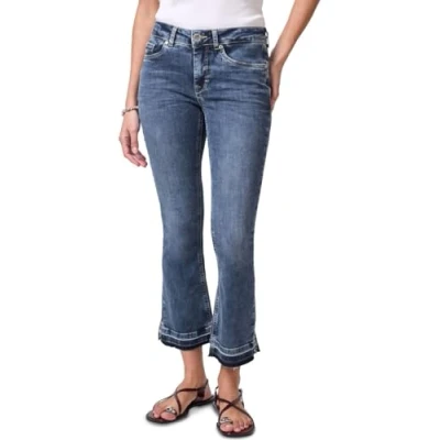Bild av Street One Studio dam utsvängda jeans med nitar, Medium Blue Random, 27W / 28L