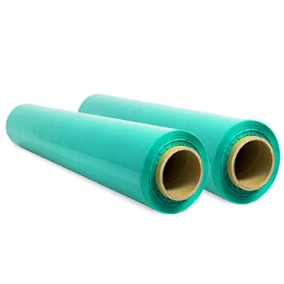 Bild av Elastisk förpackningsfilm, grön plastfilm för förpackning, plastrulle transport och flyttskydd, rulle 50 cm upp till 400 m sträckbar Offituria (grön, 2 stycken)