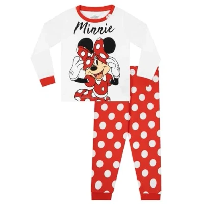 Bild av Disney Pyjamas Långärmad Minnie Mouse 100% Bomull Flickor Flerfärgad 116
