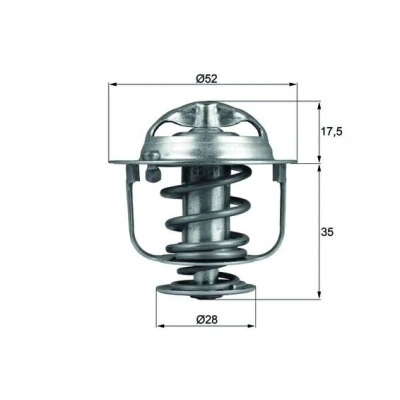 Bild av MAHLE ORIGINAL TX 119 82D Thermostat d&#039;eau 82 52 avec joint d&#039;étanchéite HONDA: CIVIC 7 Hatchback, 8 6 Aerodeck