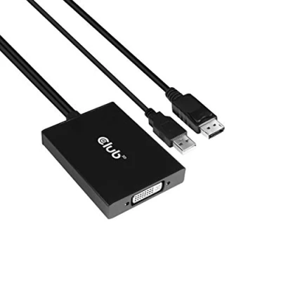 Bild av Club 3D DisplayPort / DVI adapter dubbel länk USB (endast ström), (hane) till D (hona) 1.2a 60 cm ström, aktiv