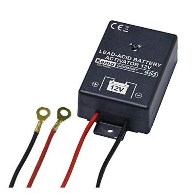 Bild av Kemo blybatteriaktivator/Refresher 12 V M202 mot avsättning av blysulfat, ökar bilbatteriets livslängd, med LED indikator, elektronisk skötsel och återupplivning ett bilbatteri