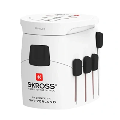 Bild av SKROSS 1 103180 Prolight set med 2 universella reseadaptrar Från och efter 250 länder spänning effekt: 100 V 630 W/250 575 W anti elektrisk stöt skydd