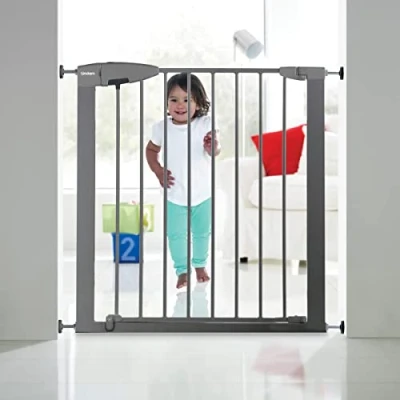 Bild av Munchkin Lindam Trappgrind, Sure Shut Ethos Småbarn &amp; baby grind, Tryckpassning för eller hundgrind, babysäkerhetsgrind, trappor och dörröppningar, Enkel att installera barngrind,
