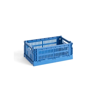 Bild av HAY Colour Crate Recycled Lådor Electric Blue W: 17 x L: 26,5 H: 10,5 cm