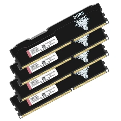 Bild av DDR3 32 GB kit (8 x 4) Desktop RAM 1 600 MHz PC3 12800 UDIMM icke ECC obuffrad 1,5 V 2 Rx8 Dual Rank 240 stift CL11 PC datorminne uppgraderingsmodul arbetsminnessats (svart)