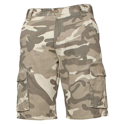 Bild av Enzo Jeans herr cargo kamouflageshorts sommar strid kamouflage chino halvbyxor, BEIgE, 42W