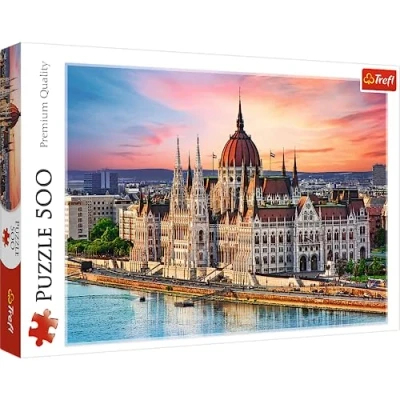 Bild av Trefl Budapest, Ungern Pussel 500 Element Europas Huvudstad, Berömda Sevärdheter, Resor, DIY Pussel, Kreativ Underhållning, Roligt, Klassiska För Vuxna Och Barn Över 10 År