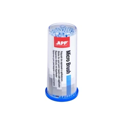 Bild av Auto Plast Produkt APP Micro Brush Set Med 100 St Retuscheringsborstar För Bilfärg 1,5 Mm Blå