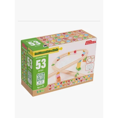 Bild av Alpha Boosterz All In One Block Box Medium Tågbaneset 53 Delar