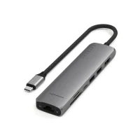 Bild av Satechi 7 in 1 USB C Slim Multiport Adapter with Ethernet Space Grey