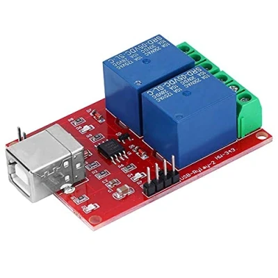 Bild av relämodul, 2 kanals 5V USB strömbrytare, dator intelligent kontrollströmbrytare (5V strömbrytare)