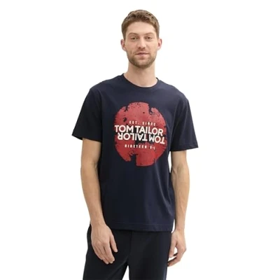 Bild av TOM TAILOR T shirt för män, 10668 himmelskaptensblå, 3XL