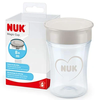 Bild av NUK Magic Cup doftmugg läckagesäker 360 drickkant 8+ månader BPA fri 230 ml hjärta (neutral)