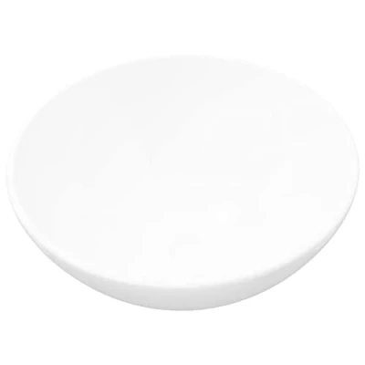 Bild av vidaXL Handfat Runt Tvättställ Badrumsfat Toaletthandfat Toppmonterat Handvask Keramikhandfat Keramiktvättställ Vit Keramik