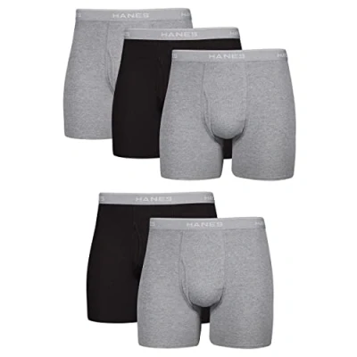 Bild av Hanes Retroshorts för män, Svart/grå, 5 stycken, M