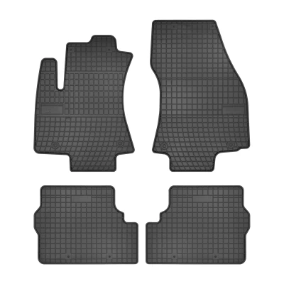 Bild av FROGUM 542759 Ensemble de tapis sol Caoutchouc avant et arrière 4 noir Sur mesure OPEL: Zafira A