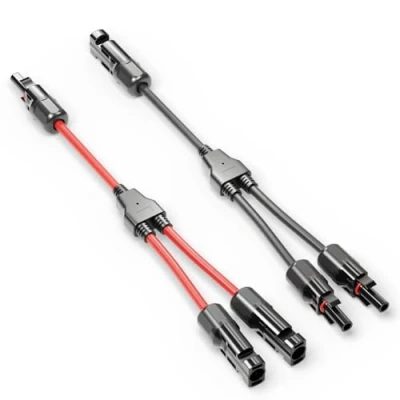 Bild av deleyCON Solar Y Kabel 2/1 Adapter 4mm² Kontaktadapter PV4 / T IP68 1500V (M/FF, F/MM) För Solsystem, Solpanel, PV System, Fotovoltaik, Kontakt (30cm)