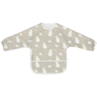 Bild av Jollein 029 869 67091 vattentät haklapp med ärmar Miffy &amp; Snuffy olive