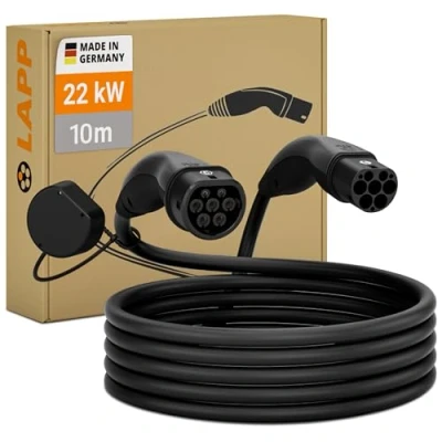 Bild av LAPP Mobility typ 2 laddningskabel 22 KW/jämn/32 A/3 fas/e bil laddkabel/mode 3/10 m