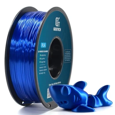 Bild av GEEETECH PLA Silk filament 1,75 mm, 3D skrivarfilament 1 kg spole (kungsblå)